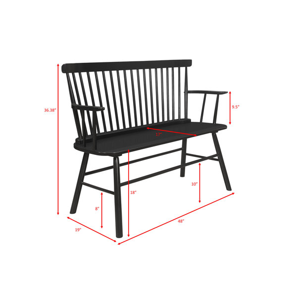 Laurel Foundry Modern Farmhouse Carnany Lower Wood Bench & Reviews